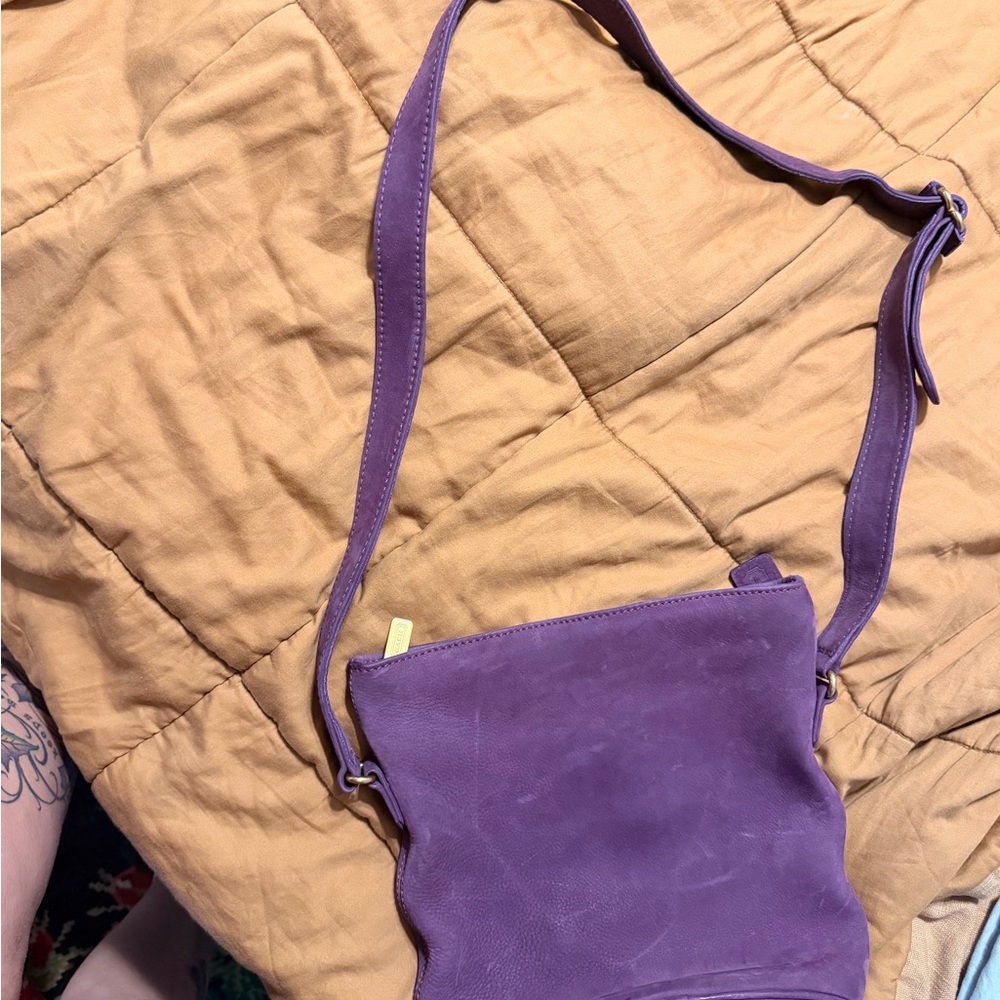 Coach Purple Leather Crossbody Bag